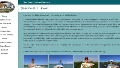Dirty Waters Charters web site
