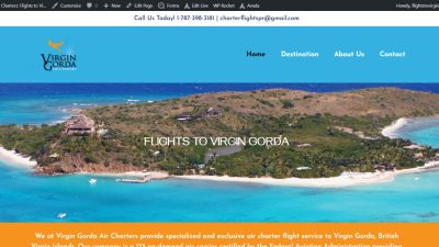 <a href="https://www.flightstovirgingorda.com/" target="_blank" rel="noopener"><strong>Web site</strong></a> Charter flight website design by Omar Perez Florida freelance web designer