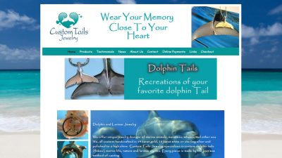 <a href="http://www.customtailsjewelry.com/" target="_blank"><strong>Web site</strong></a> Handmade Dolphin Larimar Nautical Marine life Jewelry Custom Tails Jewelry